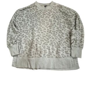 Aerie Leopard Print Crewneck Sweater